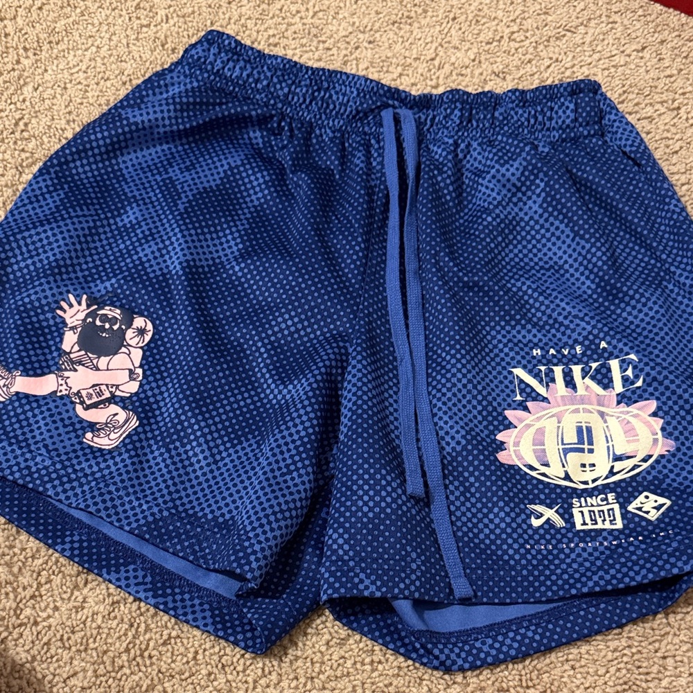 Nike Navy Graphic Sports Shorts